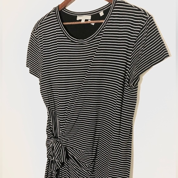 Vince Side-tie Striped T-shirt Dress - Size S - Picture 3 of 6